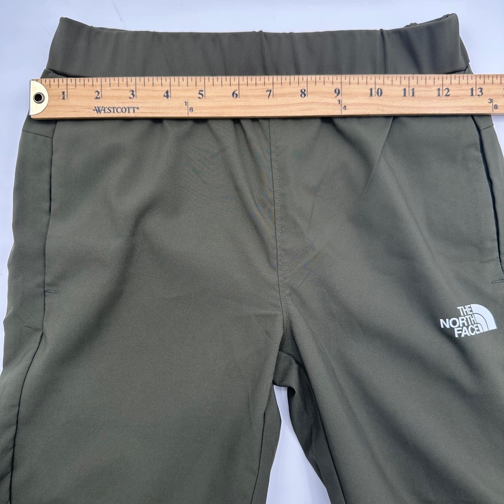 The North Face Boys Olive Green Circular Design Joggers Hiking Pants Size M 10 - Picture 5 of 12